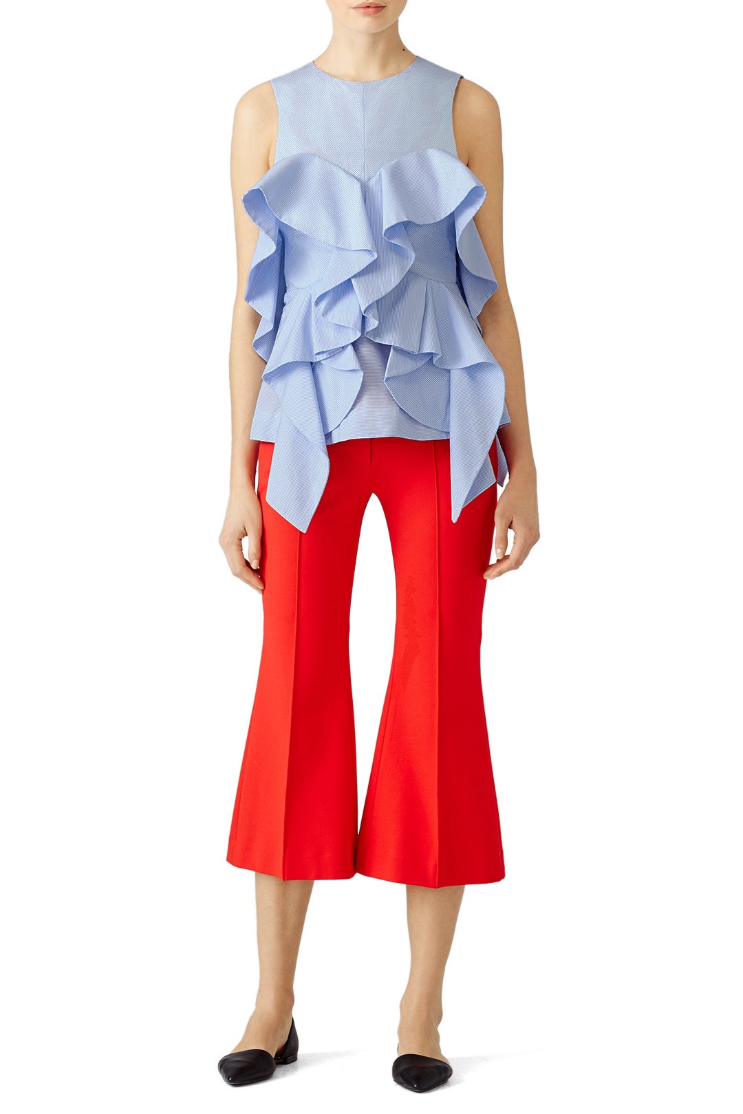 Blue Rowe Ruffle Top by Acler 0