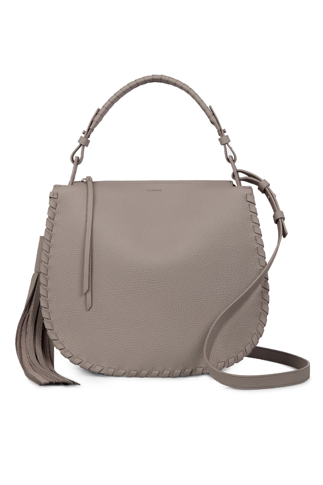 Taupe Grey Mori Hobo Bag by AllSaints 0