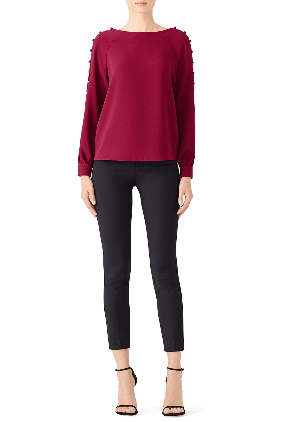 Purple Side Button Top by Amanda Uprichard 0