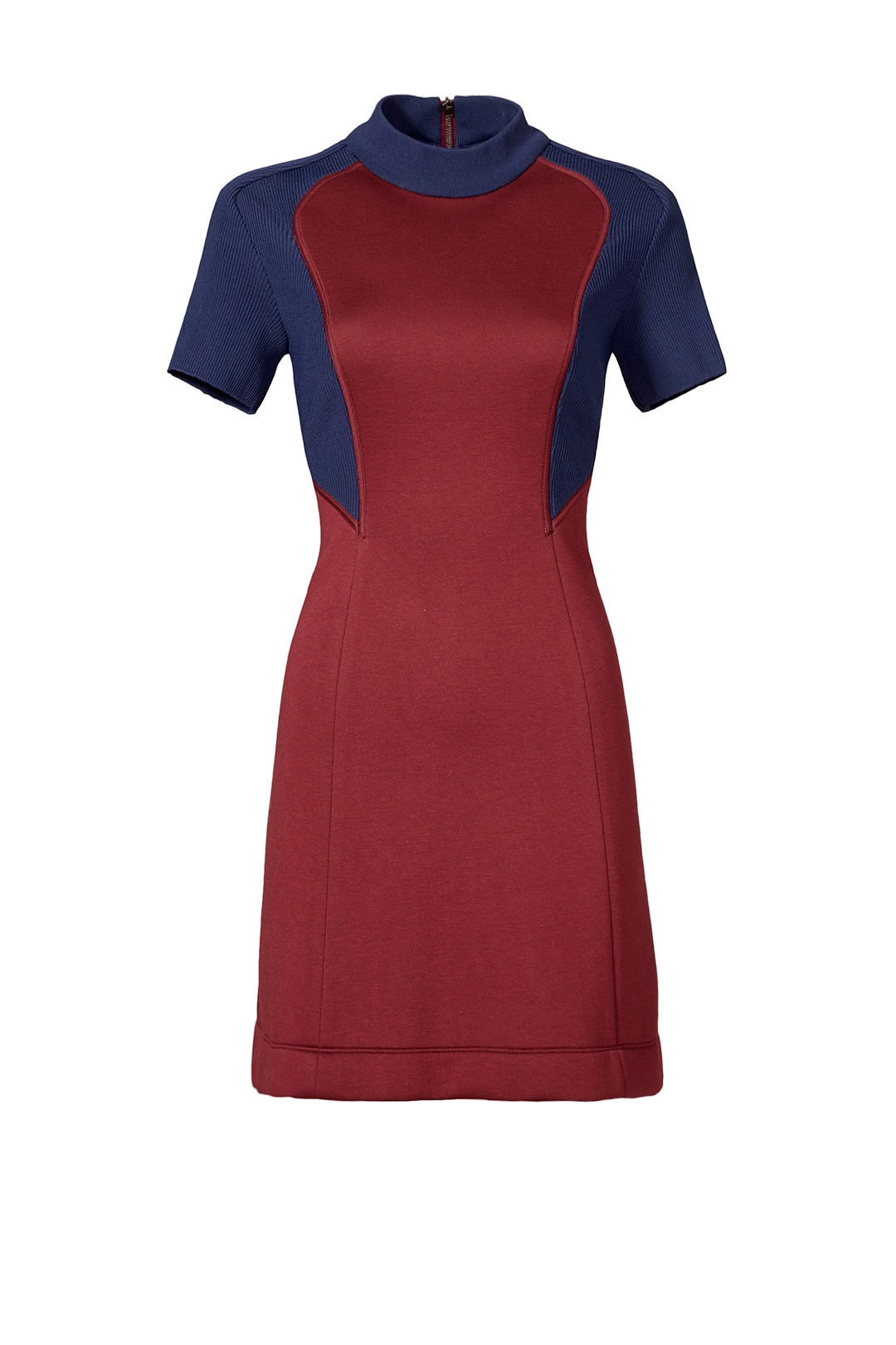 Burgundy Block Dress by Cedric Charlier 0