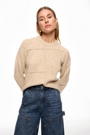 Cream Lofty Basket Weave Pull Over by 3.1 Phillip Lim