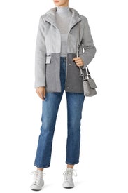 Grey Colorblock Coat by Slate & Willow