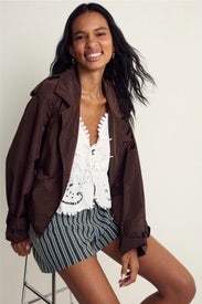 Vichi Striped Shorts by Veronica Beard