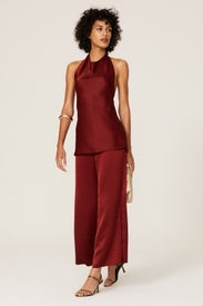 Satin Halter Neck Top by VINCE.