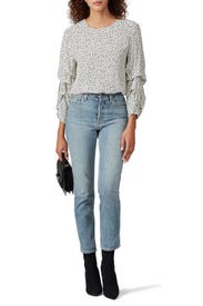 Ruched Sleeve Top by Fifteen Twenty