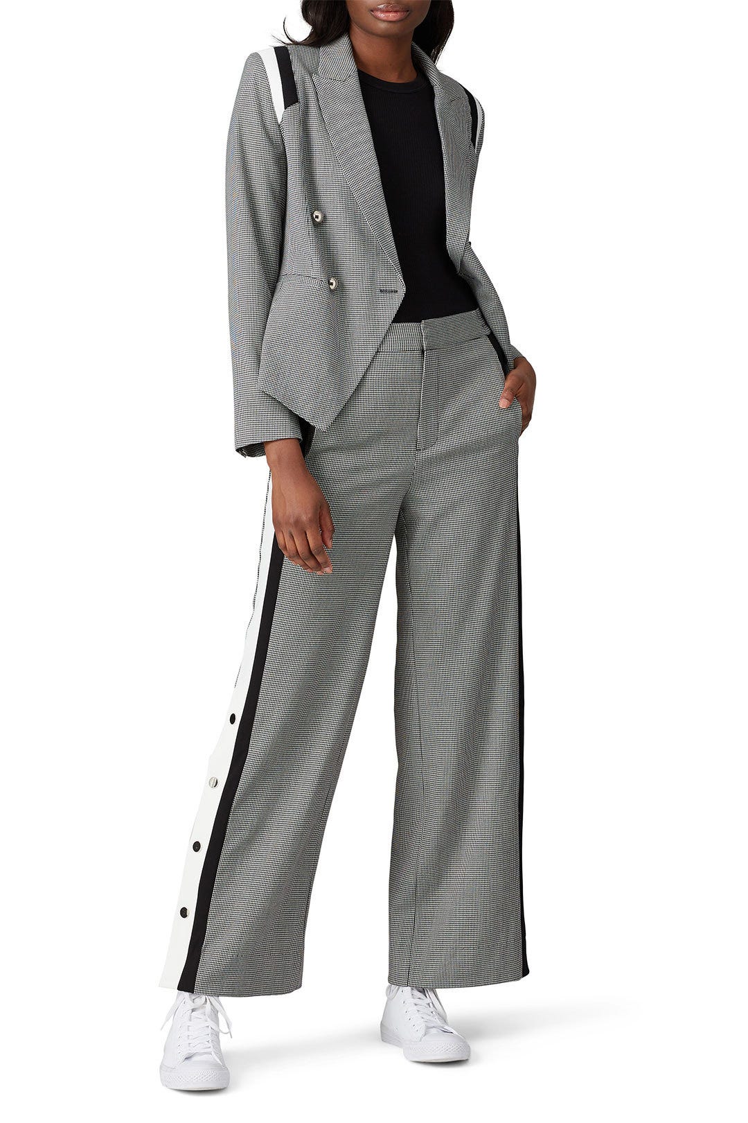 Plaid Varsity Stripe Blazer by Great Jones 0