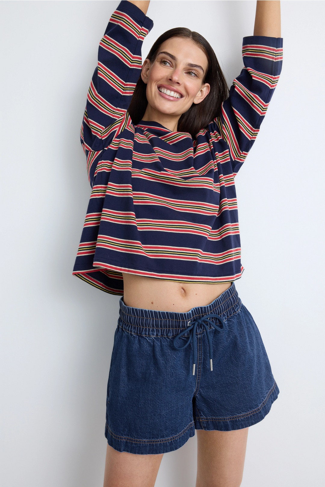 Mid Rise Drawstrings Shorts by Hudson 0