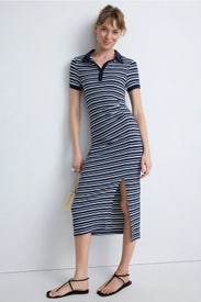 Shelby Knit Polo Midi Dress by SIMKHAI