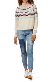 Oatmeal Fair Isle Turtleneck by La Vie Rebecca Taylor