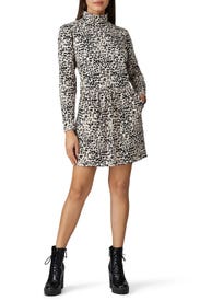 Printed High Neck Dress by La Vie Rebecca Taylor