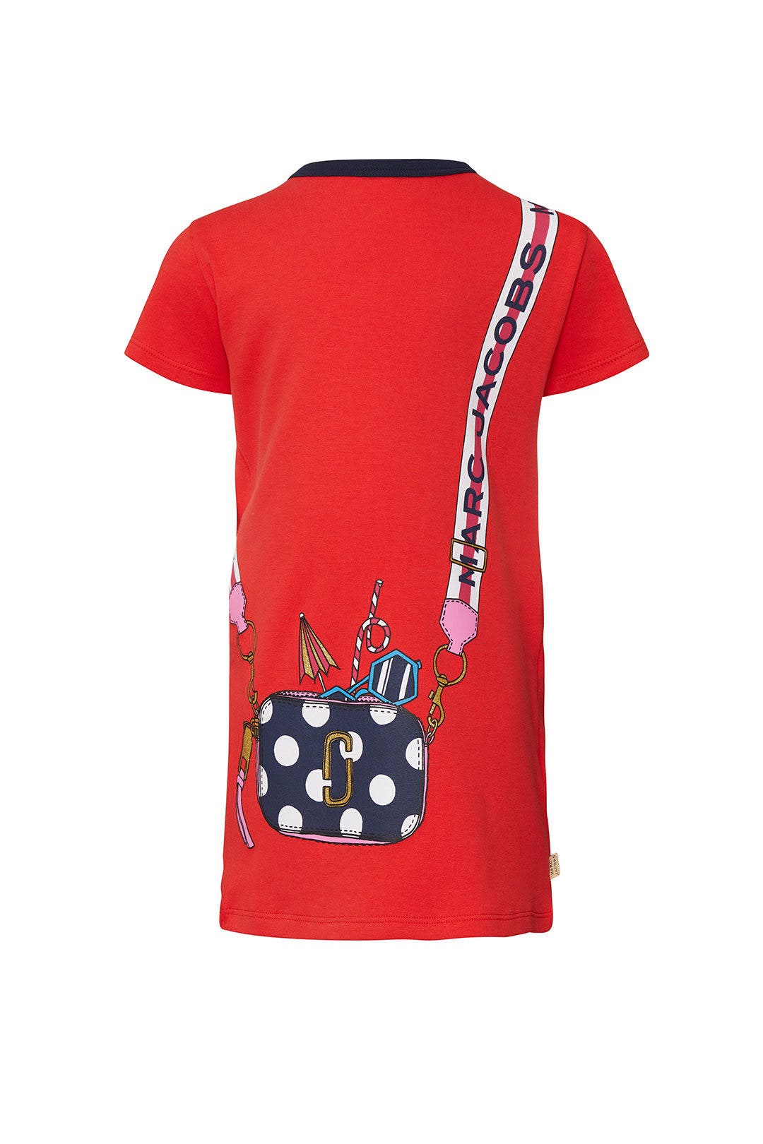 Kids Red Trompe Loeil Dress by Little Marc Jacobs