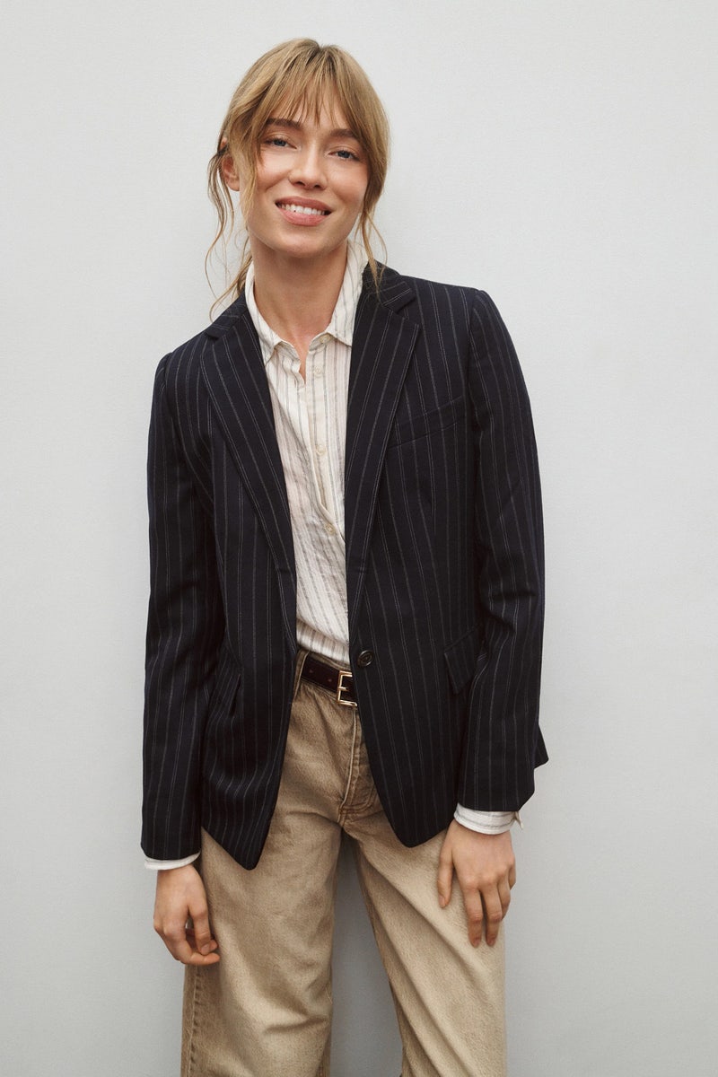 Pinstripe Structured Blazer by Lauren Ralph Lauren - Photo 0