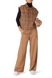 Check Printed Sports Vest by Maison Margiela