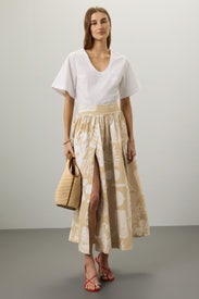 Taemoo Print Skirt by Rodebjer