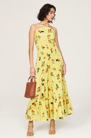 Yellow Floral Dress by Slate & Willow