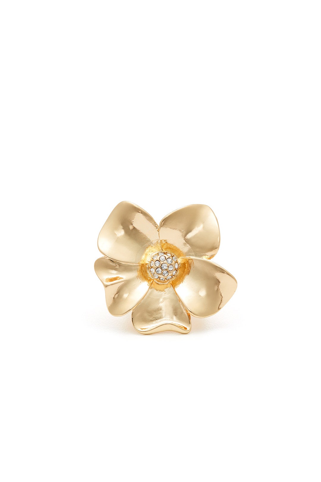 Gold Dogwood Bloom Ring by Slate & Willow Accessories