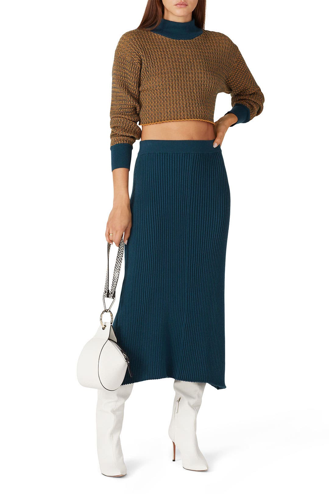 Knit Midi Skirt by Victor Glemaud | Rent the Runway