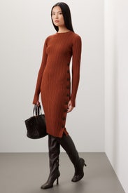 Side Button Midi Dress by Adam Lippes x RTR