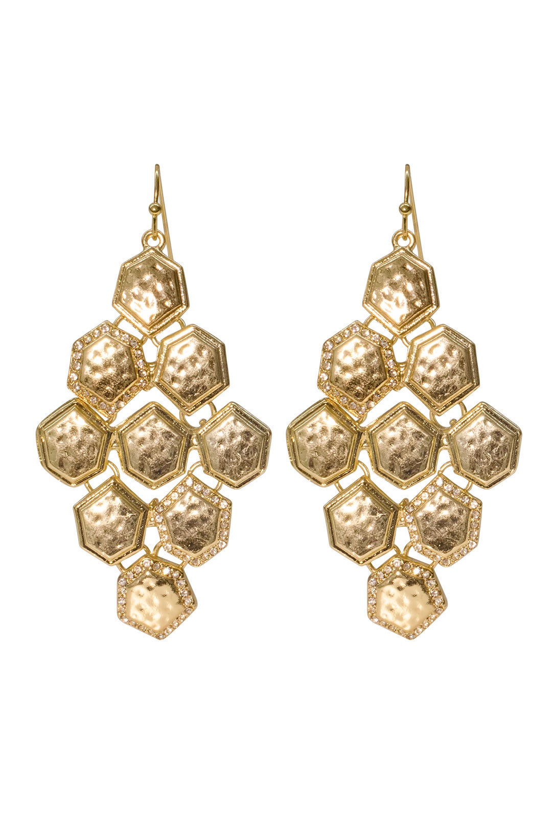 Honeycomb Chandelier Earrings by Cara Accessories 1