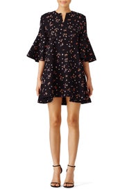 Navy Dotted Floral Dress by Carven