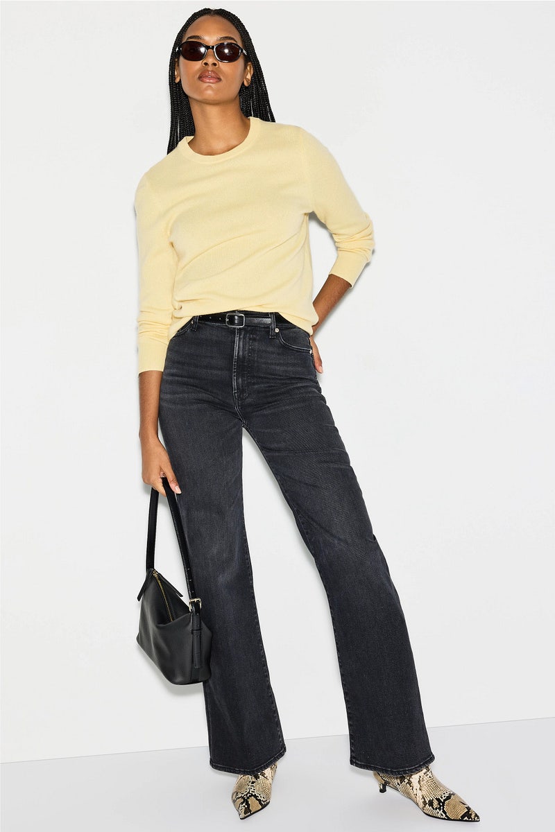 Ultra High Rise Black Wide Leg Jeans by 7 For All Mankind - Photo 0