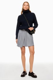 Grey Pleated Mini Skirt by Maje