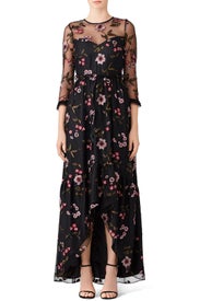 Floral Mesh Gown by Shoshanna
