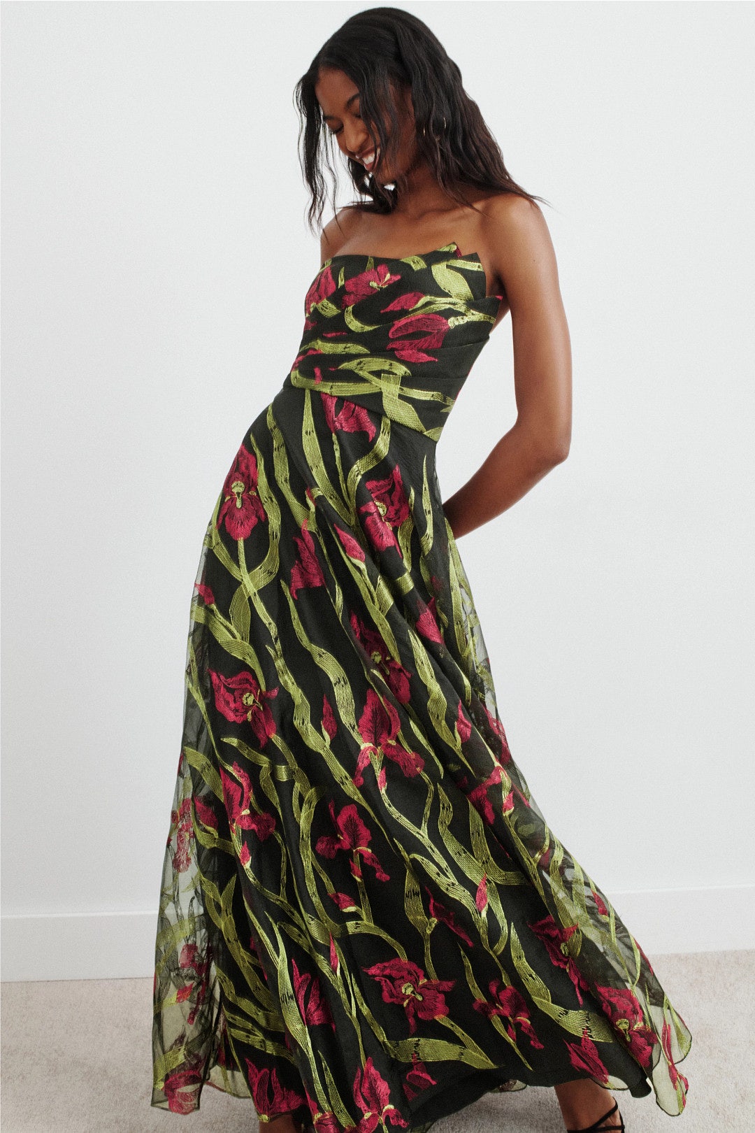 Pippa Strapless A-Line Gown by Theia 0