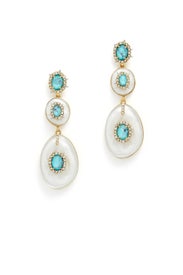 Crystal and Turquoise Drop Earrings by Alexis Bittar