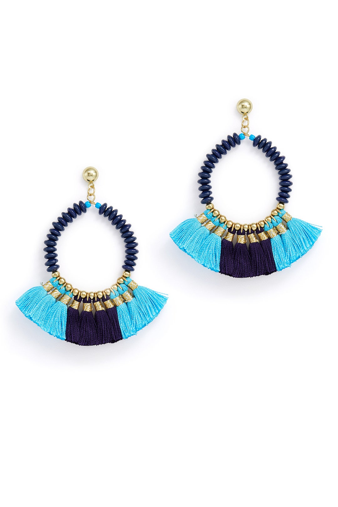 Navy Ruthie Earrings by Area Stars