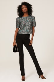 Brocade Puff Sleeve Tee by Club Monaco