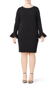 Black Flounce Sleeve Dress by ELOQUII