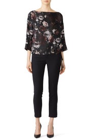 Floral Tie Hem Top by Fuzzi