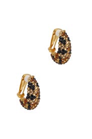 Jet Topaz Pave Hoops by Kenneth Jay Lane