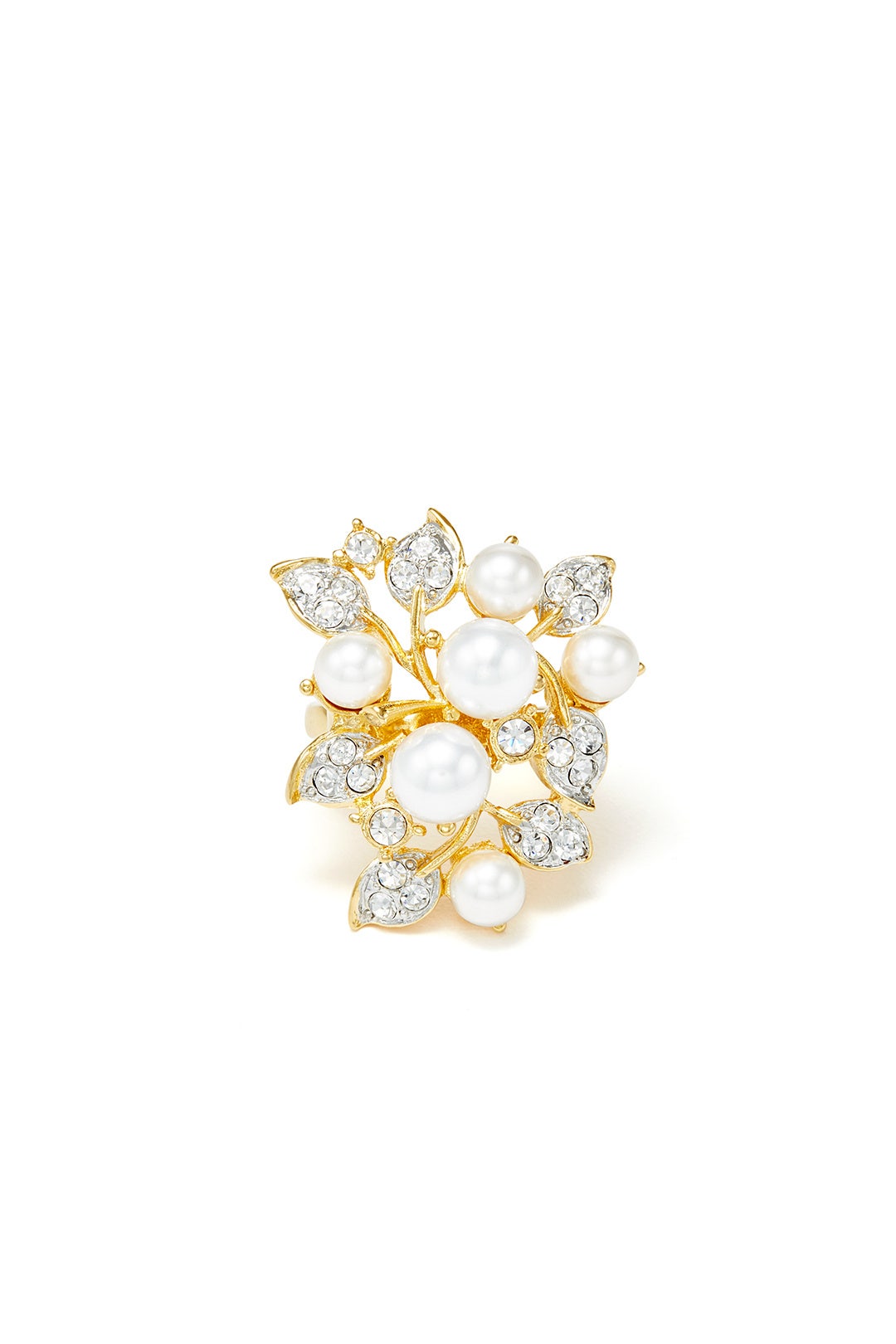 Pearl Floral Ring by Kenneth Jay Lane