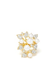 Pearl Floral Ring by Kenneth Jay Lane