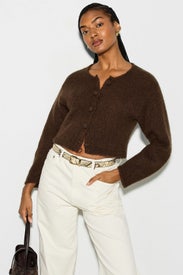 Brown Zharea Cardigan by By Malene Birger