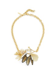 Gold Crystal Floral Necklace by Marni Accessories