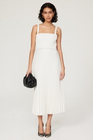 White Pleated Dress by Proenza Schouler