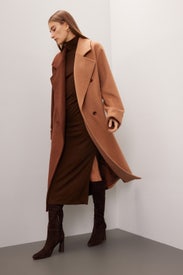 Two Tone Wool Coat by Ronny Kobo x RTR