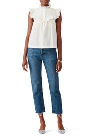 White Hera Blouse by Rachel Zoe