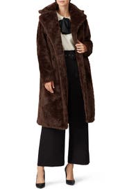 Brown Faux Fur Coat by Sweet Baby Jamie