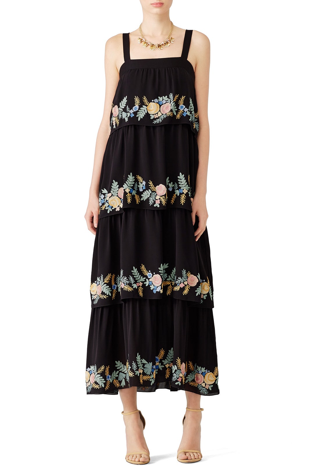 Black Salma Midi Dress by Vilshenko 0