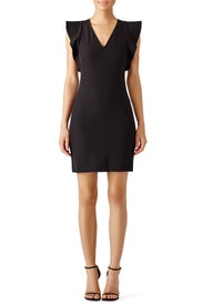 Black True Love Ruffle Dress by Yoana Baraschi