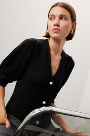 Short Puff Sleeve Cardigan by Adam Lippes x RTR