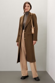 Olive Green Wool Coat by Esteban Cortazar x RTR