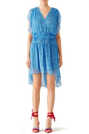 Blue Floral Dot Dress by The Kooples