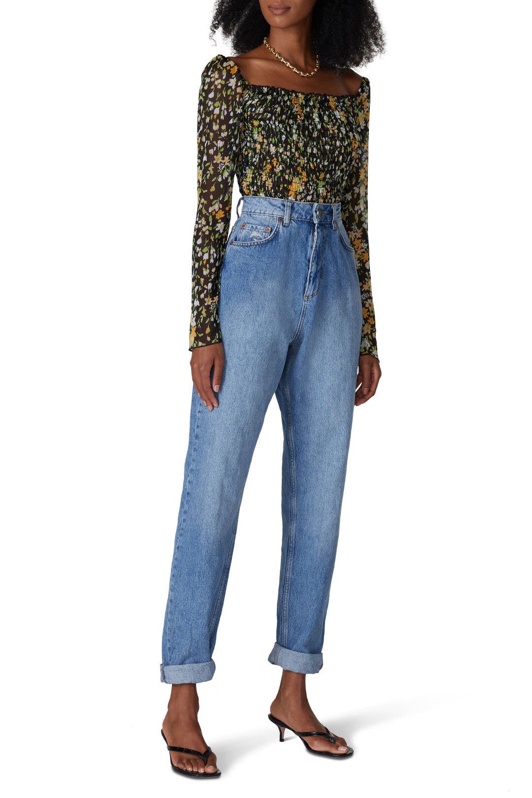 Floral Ruched Body Top by Louna 0