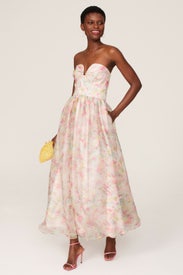 Floral Organza Dress by ML Monique Lhuillier