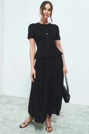 Judith Peplum Maxi Dress by Sandro